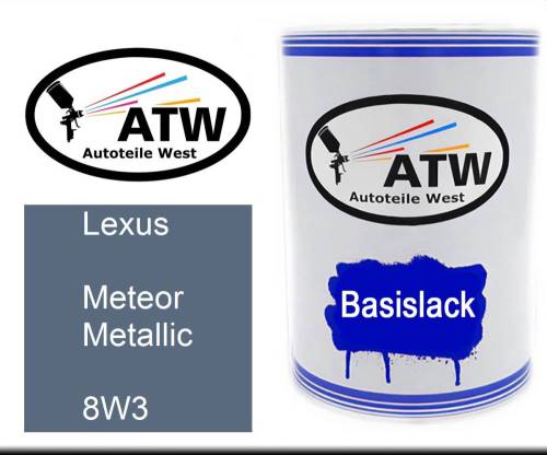 Lexus, Meteor Metallic, 8W3: 500ml Lackdose, von ATW Autoteile West.